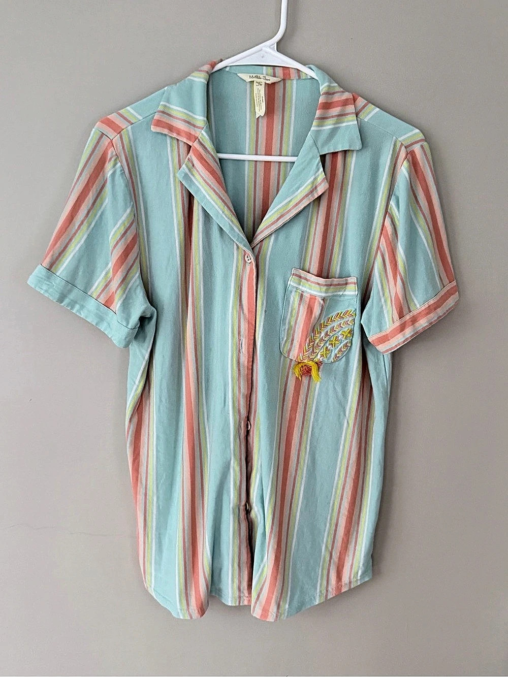 Matilda Jane Striped Short Sleeve Top Size Medium